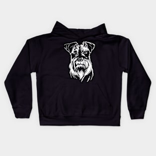 schnauzer dog Kids Hoodie